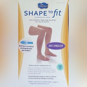 Dr. Comfort Shape to Fit Unisex Anti Embolism Thigh High Stocking Open Toe